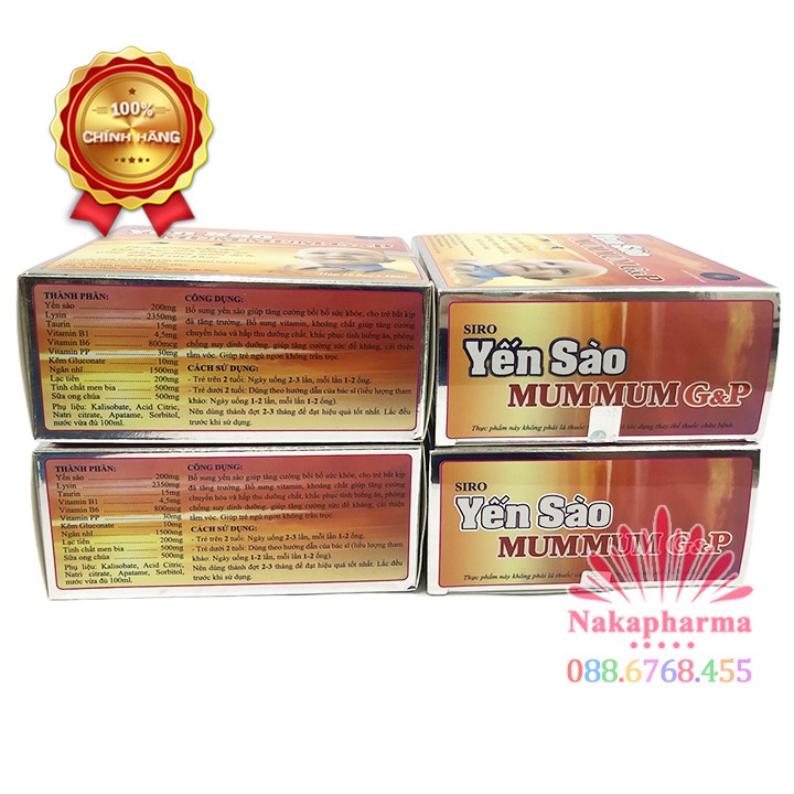 Siro Yến Sào Ăn Ngủ Ngon Gold mẫu mới – Yến sào MumMum G&amp;P – Mum Mum GP