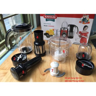 Phụ kiện máy xay - Bộ dao đầy đủ zong, vấu và lưỡi dao dùng cho máy xay sunhouse 5321/5322/5325/5328, okusanno, kangaroo