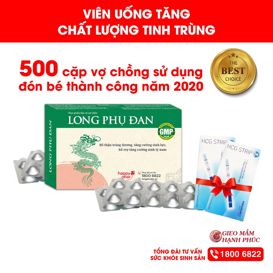 Long Phụ Đan 30 viên - Bổ dương, cải thiện sinh lý, tăng chất lượng tinh trùng, tăng thụ thai hộp 30 viên