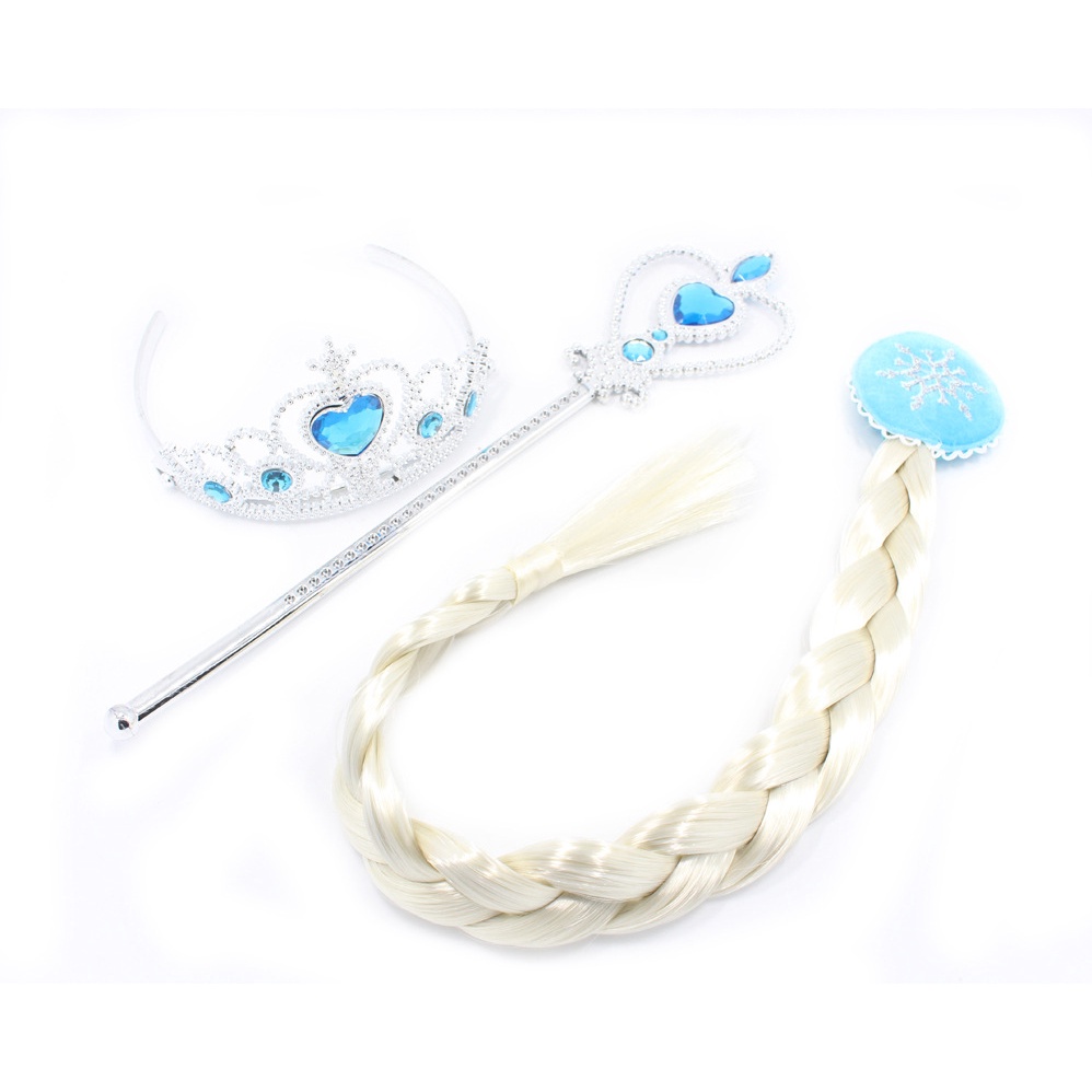 Váy elsa cho bé gái đầm hóa trang công chúa kèm tà dài E148