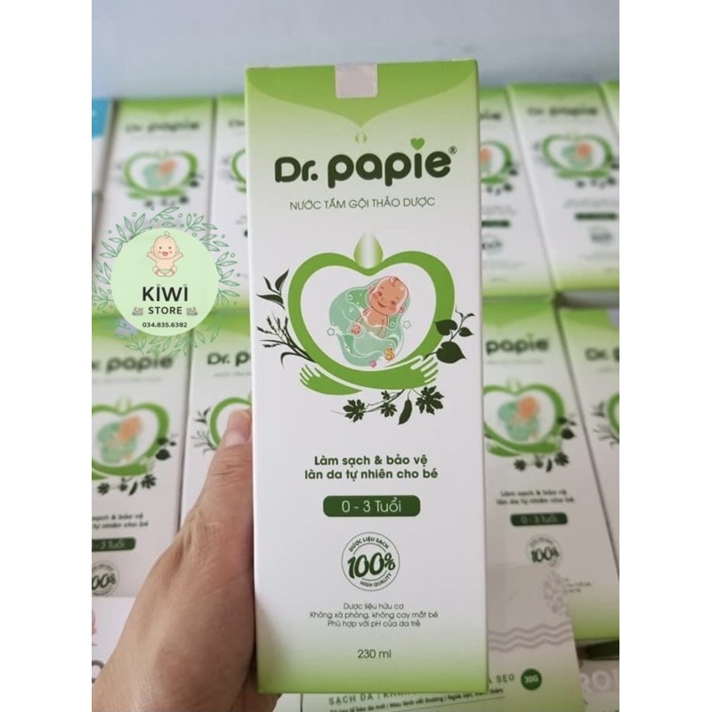 Sữa tắm thảo dược Dr papie cho bé sơ sinh