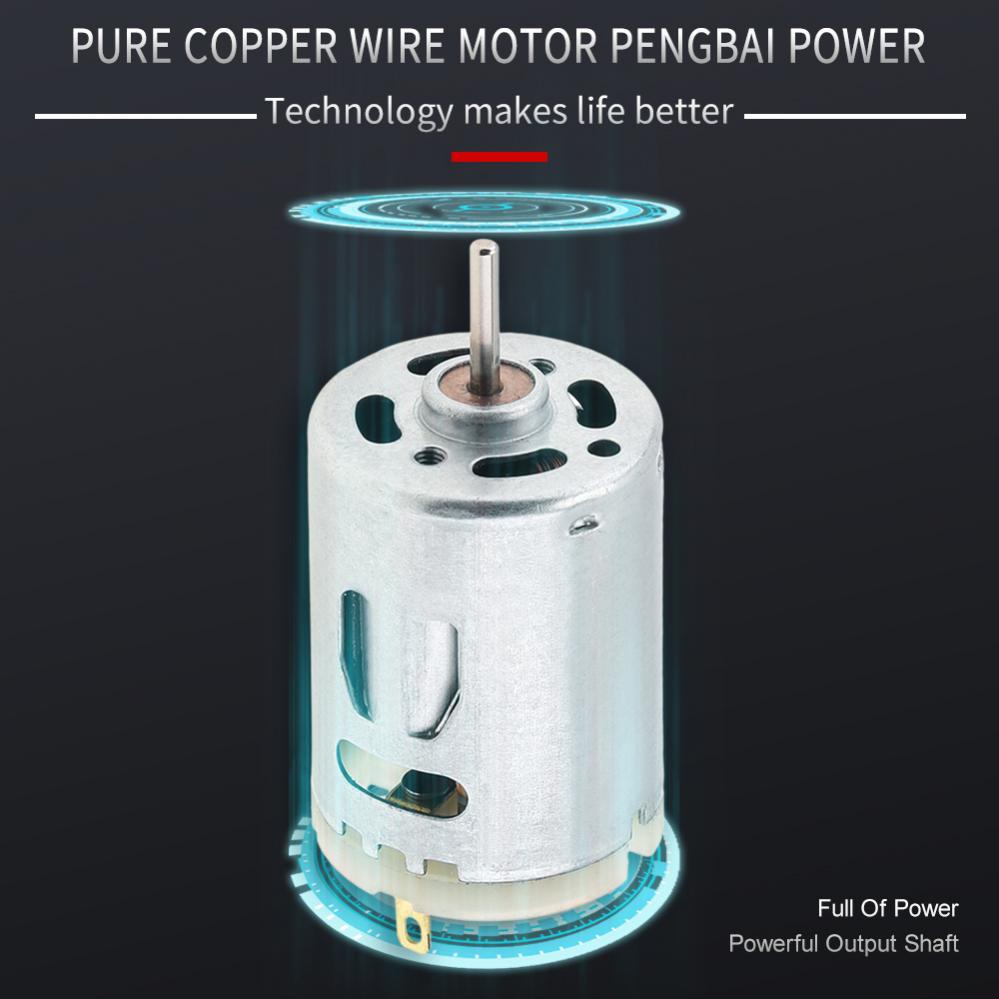 Động cơ quạt cỡ nhỏ R380 6V-24V DC 24000RPM bằng thép không gỉ dành cho máy sấy tóc tại nhà