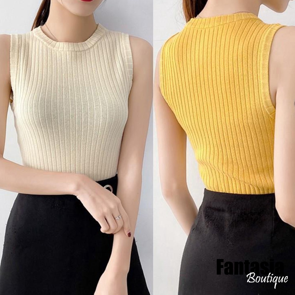 ÁO THUN NỮ GÂN CỔ TRÒN SÁT NÁCH | BigBuy360 - bigbuy360.vn