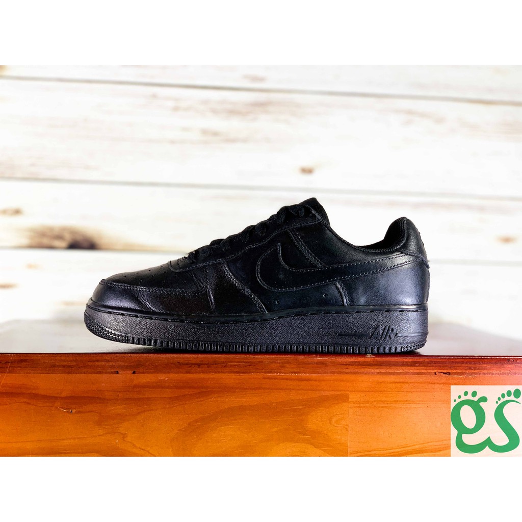 (SIZE 36.5) Giày thể thao chính hãng 2hand NIKE AIR FORCE 1 LOW ALLBLACK ‣ * !