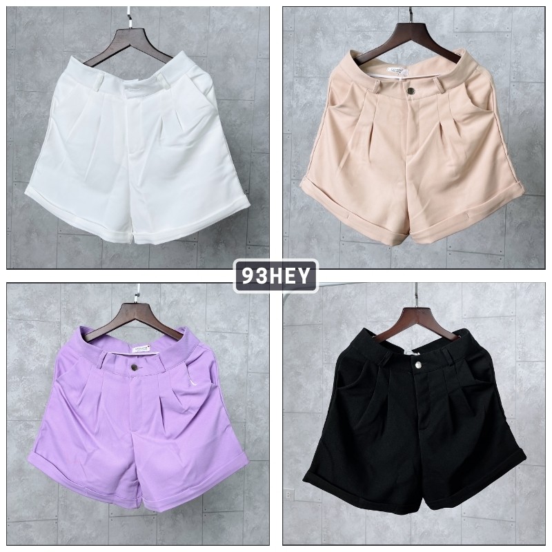 [Mã FAMAYWA giảm 10K đơn 50K] Quần Short Nữ Ống Rộng Gấp Gấu Nhiều Màu Vải Tuyết Mưa 93HEY QS03 | BigBuy360 - bigbuy360.vn