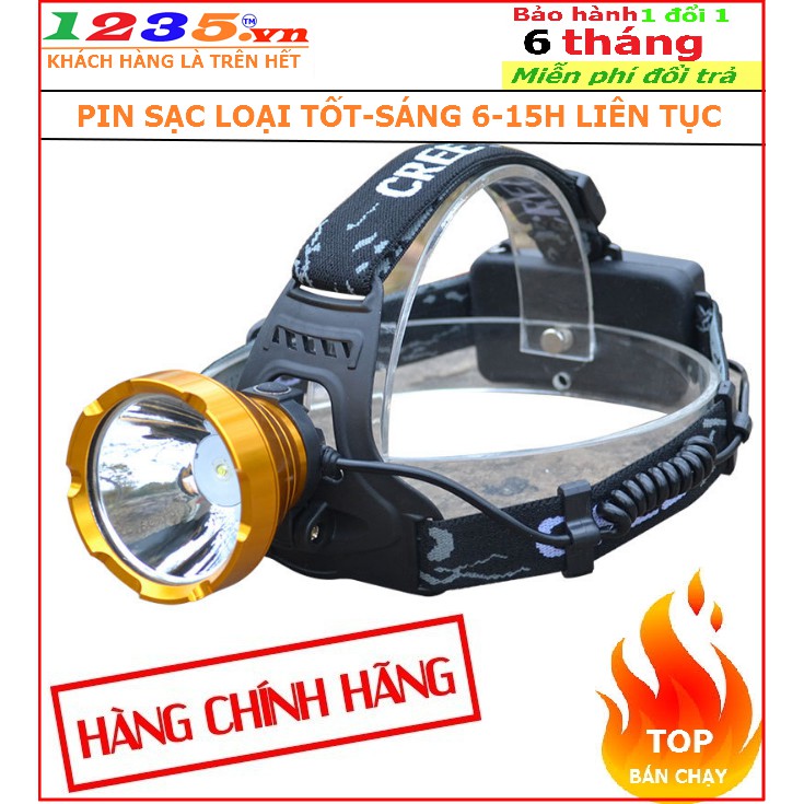 [XA 300M] Đèn pin đội đầu siêu sáng soi xa 300m LED CREE FENGXING K9,đèn đội đầu,đeo trán sạc điện soi cá,ếch