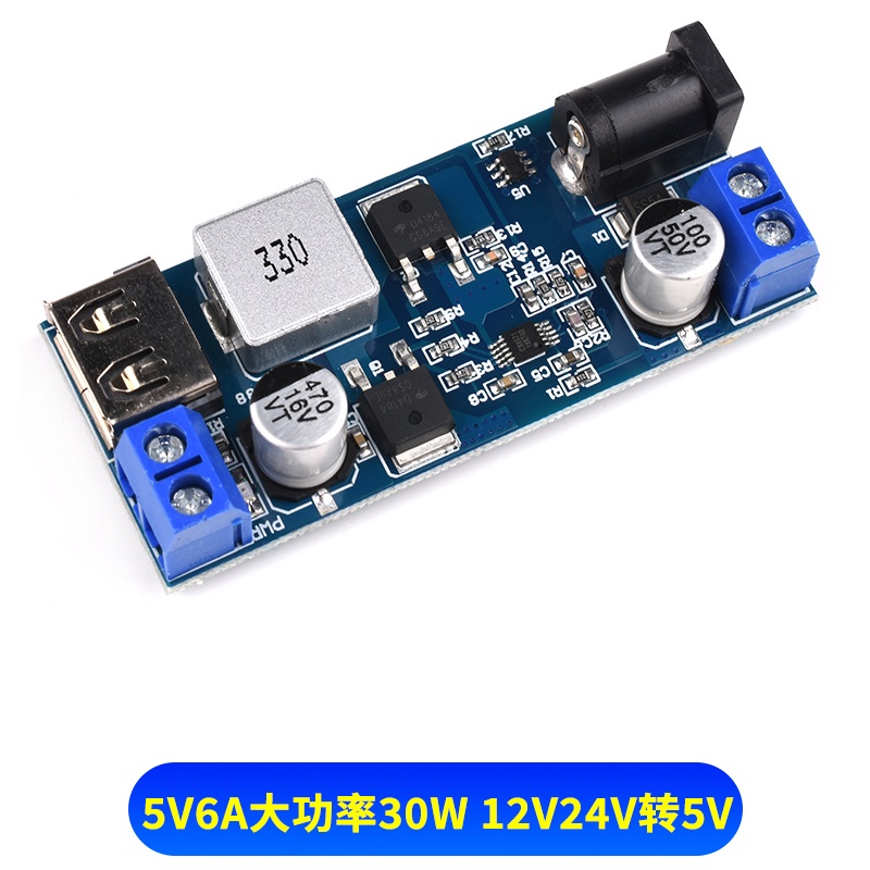 Mô Đun Hạ Áp dc-dc 6-24V12V Sang 5V 3A Hai Cổng USB Sạc Điện Thoại Dùng Trên Xe Hơi