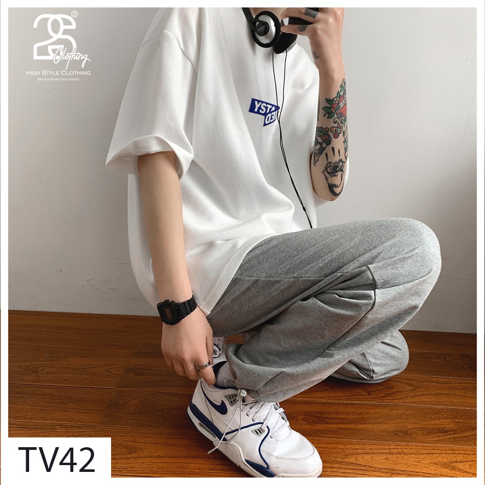 Áo Unisex Nam Form Rộng Oversize Tay Lỡ Oversize 2s Clothing Áo Thun Nam Unisex Cổ Tròn StreetWear Giá Rẻ Hàn Quốc TV42