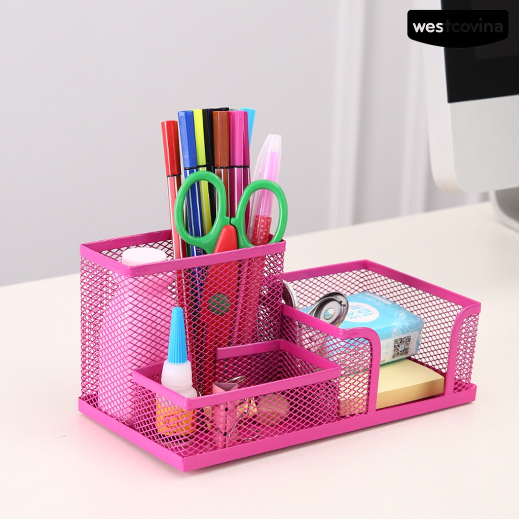 [Hot]✍Hộp Đựng Bút Chì Thước Kẻ Bằng Kim Loại Nhiều Ngăn Cho Trường Học