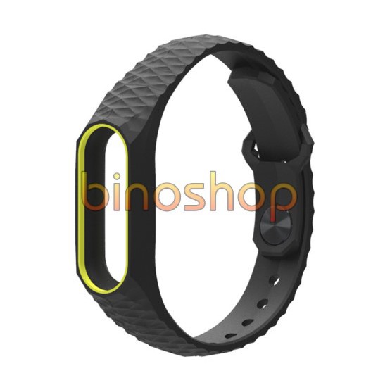 Dây thay thế Miband 2 vân sần nút nhựa Mijobs