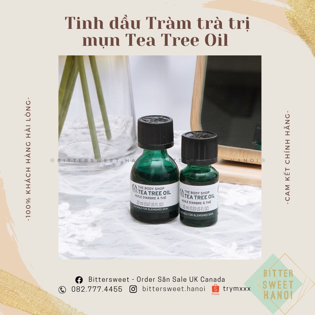 (big size) Tinh dầu tràm trà Tea Tree Oil 10/20ml The Body Shop