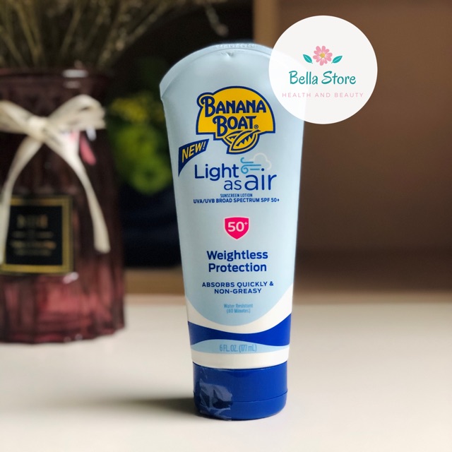 Kem chống nắng body siêu mỏng nhẹ Banana Boat Light As Air SPF 50