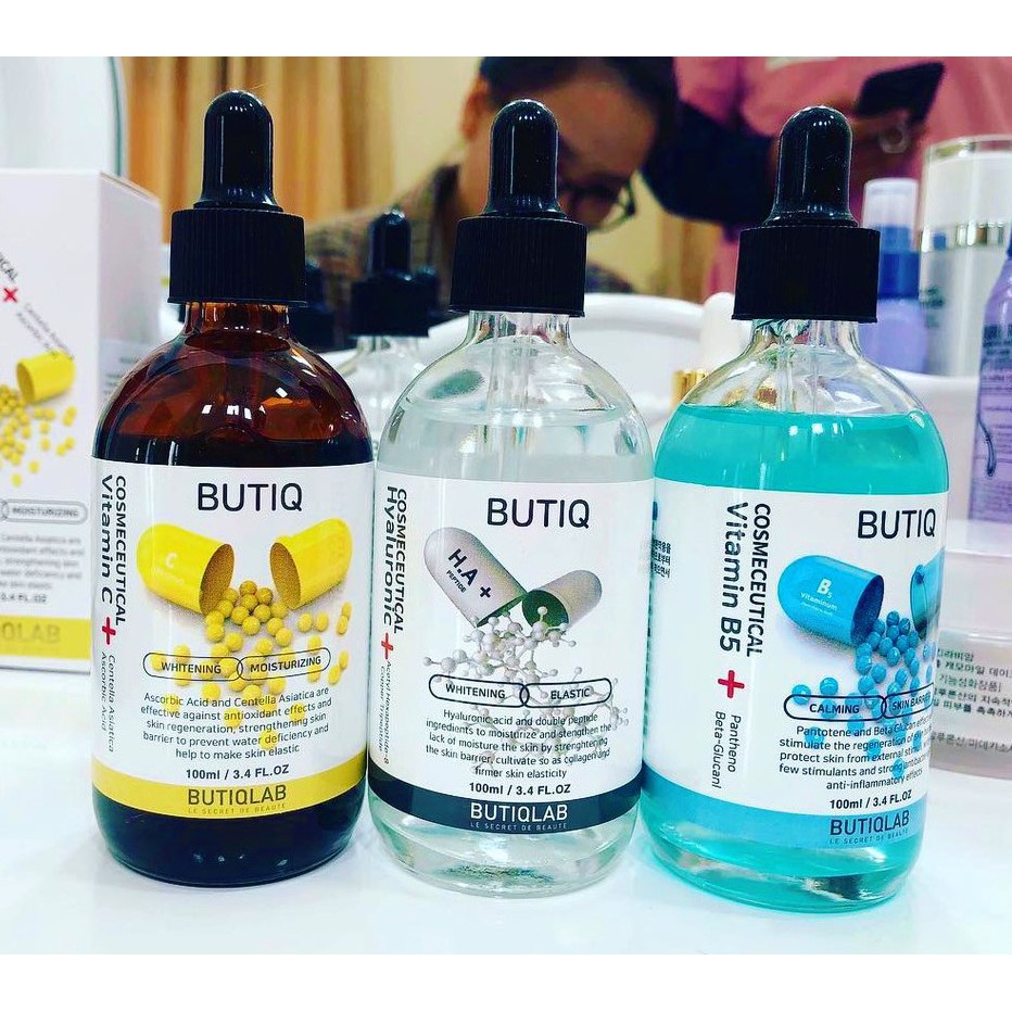 Serum ButiQ B5  Lab Hàn Quốc Cấp Ẩm Dưỡng Da Trắng Sáng Đẹp Không Tì Vết Hàng Chuẩn Chính Hãng Tặng Mặt Nạ HA Cao Cấp