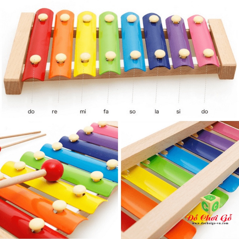 Đàn Gỗ Xylophone 8 Thanh -  Đàn Gỗ Phát Triển Khả Năng Cảm Quan, Cảm Thụ, Nhận Biết - Orgavil