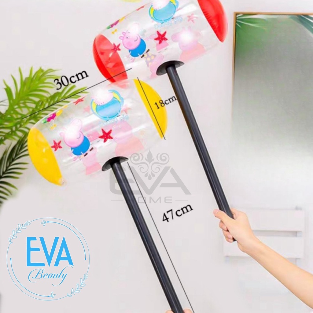 Đồ Chơi Bơm Hơi / Đồ Chơi Búa Tạ Hoạt Hình Đèn Phát Sáng Cán Tay Cầm Nhựa Lớn 70 Cm Vui Nhộn