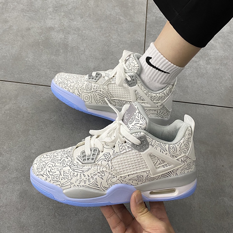 [Bán Rẻ xin Đánh Giá] Giày Nữ Air Jordan 4 LASER đệm khí Cổ Thấp, Giày thể thao Nữ Air Jordan Trắng Laser | BigBuy360 - bigbuy360.vn