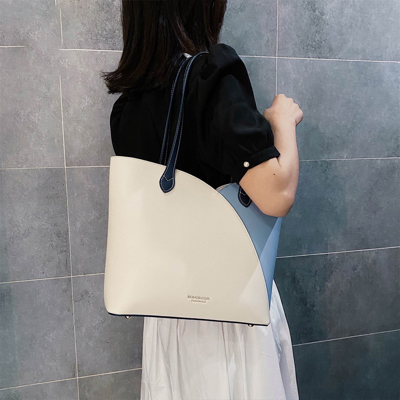 Túi tote da công sở nữ thời trang phối màu kiểu dáng hiện đại S-6435 - Limiashop