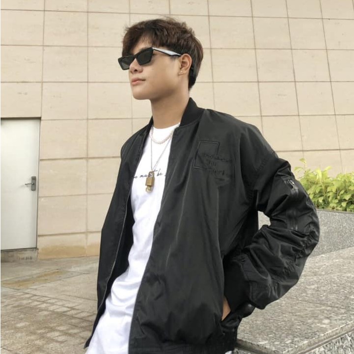 Áo Khoác Bomber Peace Dù Si Nhật 2 Lớp Cao Cấp,CHỐNG THẤM NƯỚC,Thoáng Khí,Che Nắng Gió Tốt, Phong Cách Nhăn Tay Cá Tính