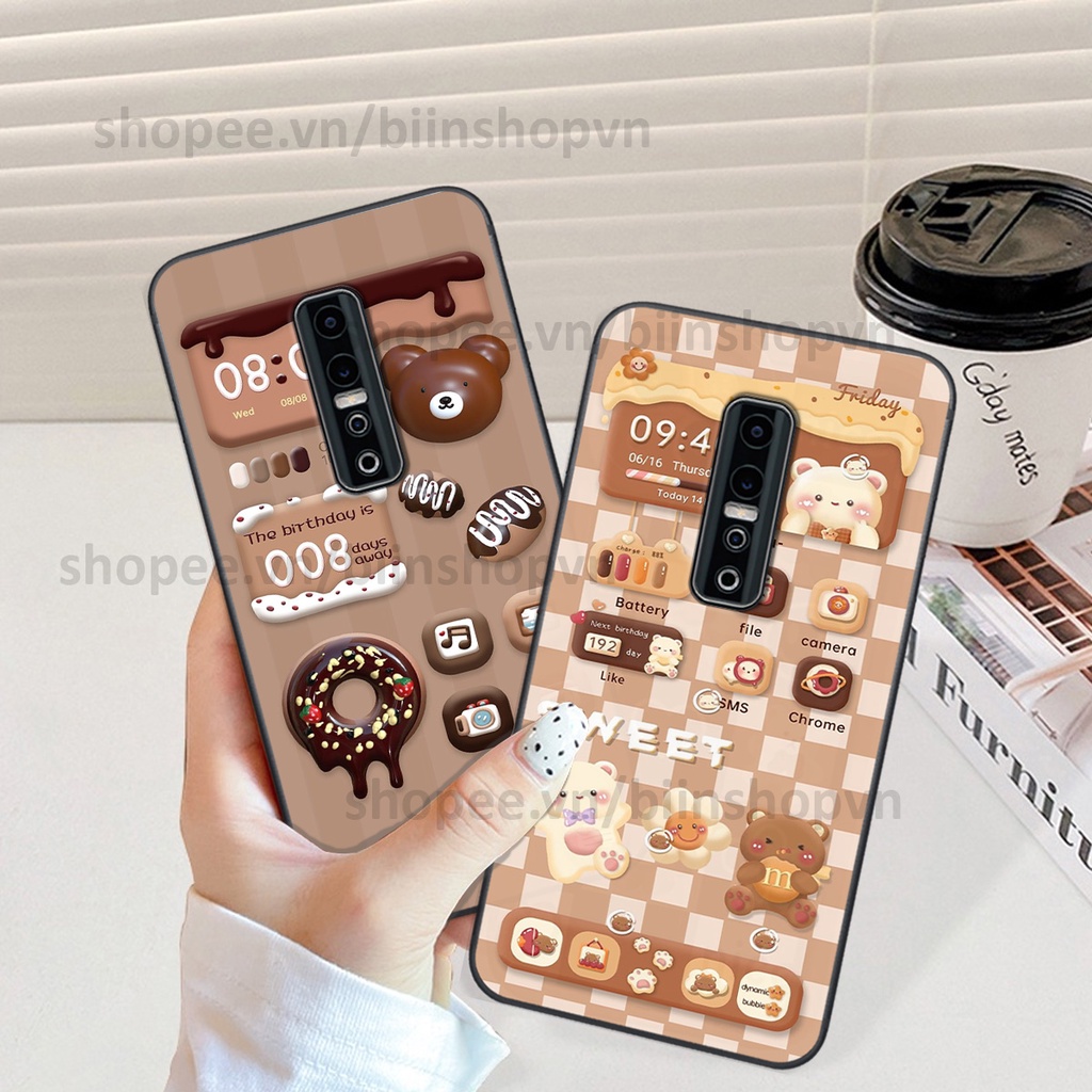 Ốp Vivo V17 Pro in hình gấu chocolate kẹo ngọt siêu đẹp siêu xinh
