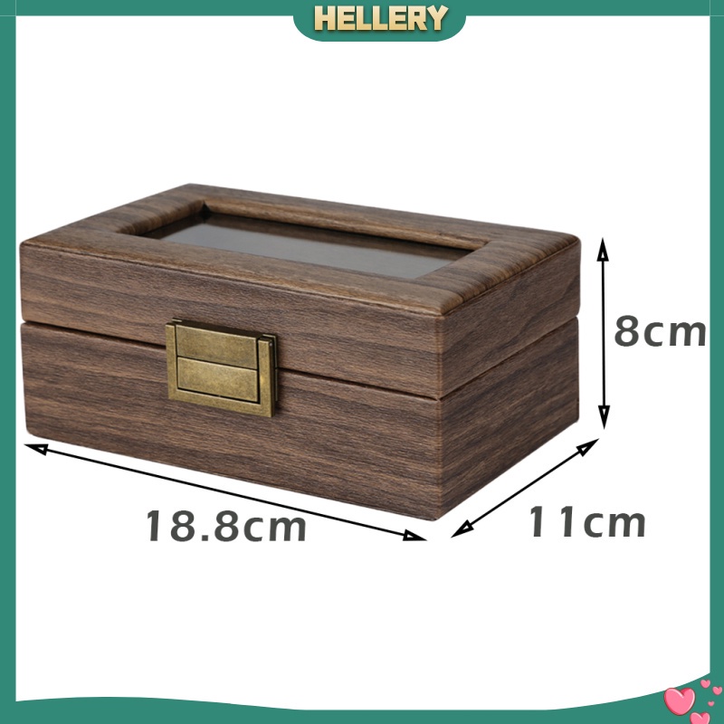 Hộp Kính Gỗ Trưng Bày Đồng Hồ / Trang Sức Kiểu Vintage