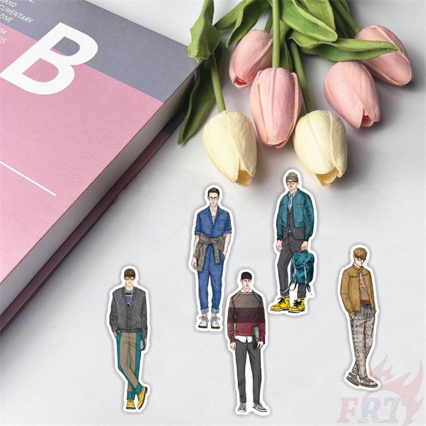 ❉ Hình Dán Thời Trang Hiện Đại Series 02 Cho Bé Trai ❉ Bộ 50 Sticker Chống Thấm Nước Họa Tiết Doodle Hợp Thời Trang