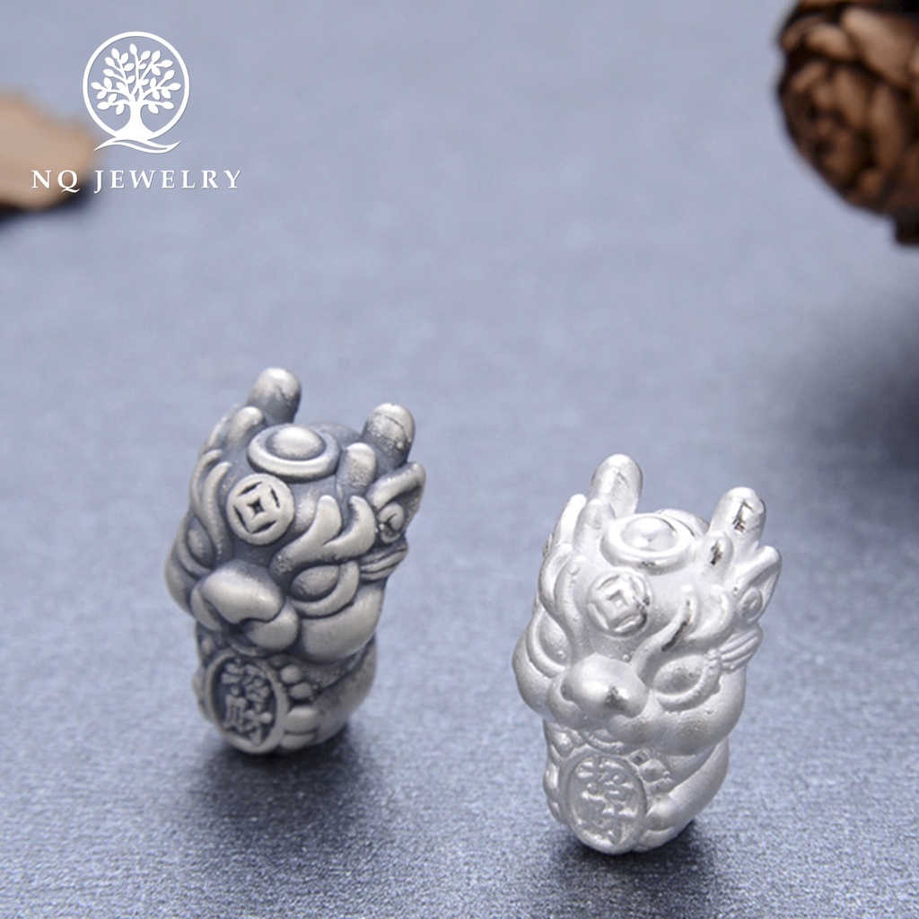Charm bạc hình rồng xỏ ngang - NQ Jewelry
