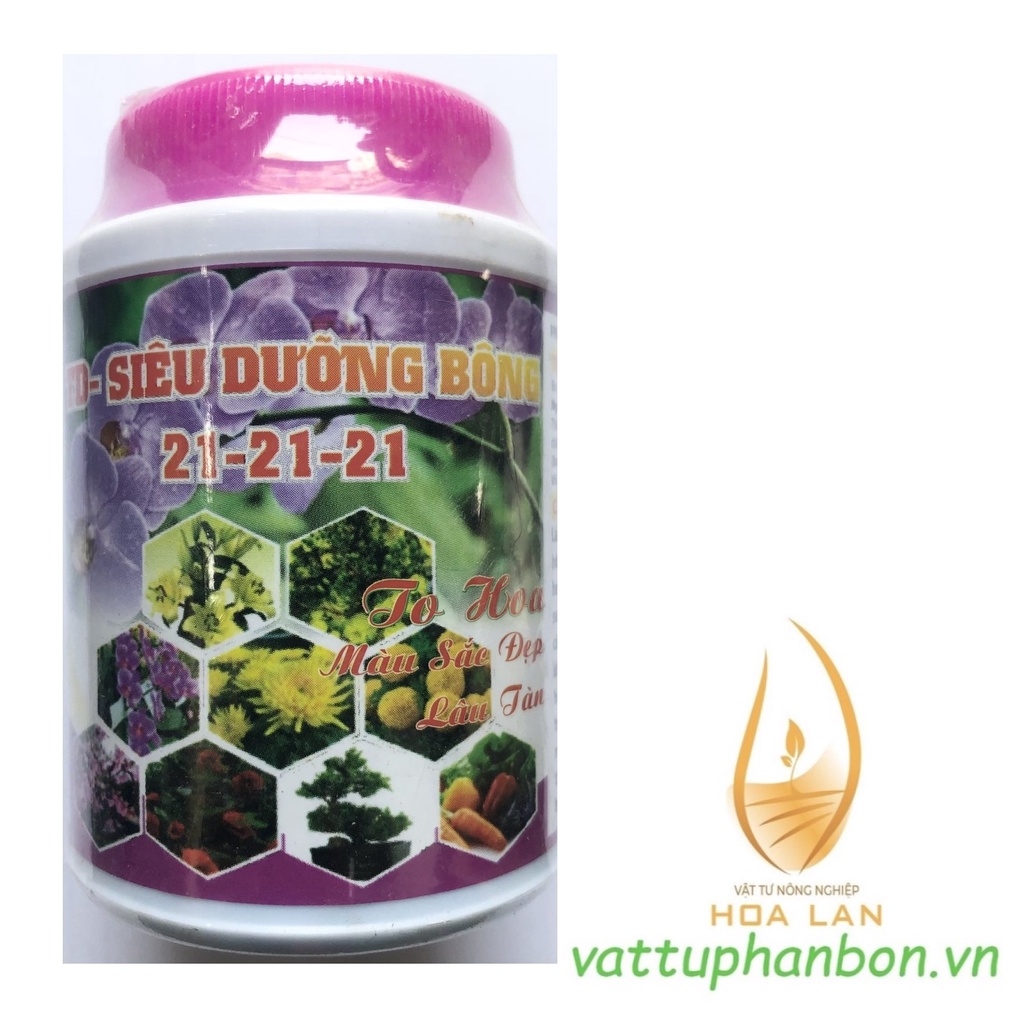 Phân bón siêu dưỡng bông TD 21-21-21 chống rụng hoa, hoa nở to đẹp cho hoa lan, cây cảnh, hoa hồng, mai - #649# 100g