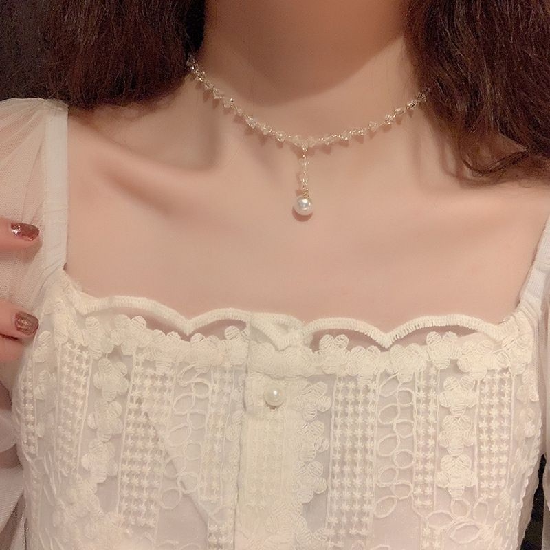 💖 Dây chuyền choker kề đá cườm lấp lánh ✨✨✨