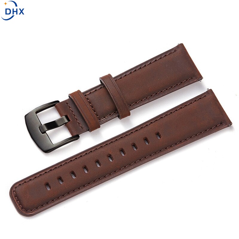 Dây đeo đồng hồ bằng da thật 20mm 22mm cho Samsung Galaxy Watch 4 40mm 44mm Classic 46mm 42mm