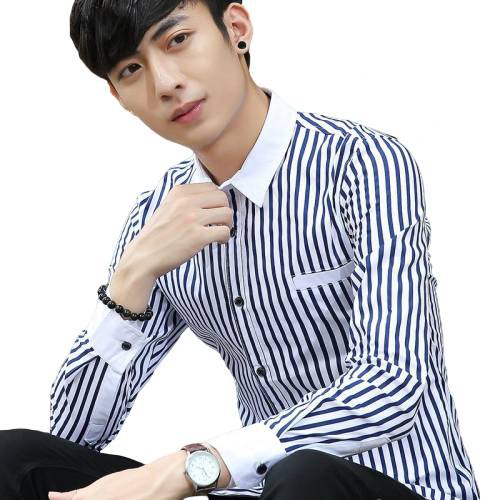 Áo Sơ Mi Nam Dài Tay Hàn Quốc  PONIVA Họa Tiết Sọc Cao Cấp | BigBuy360 - bigbuy360.vn