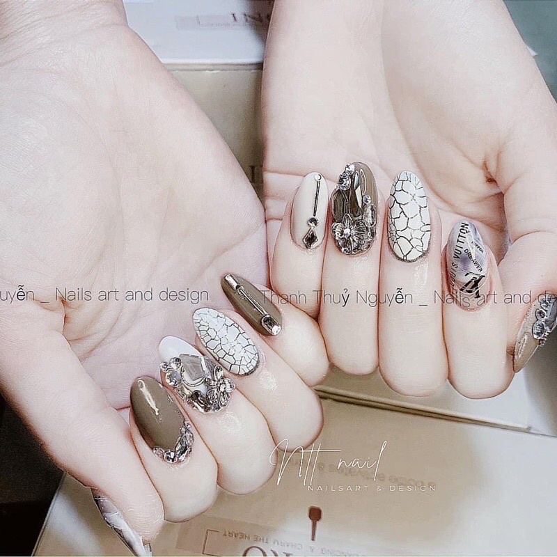 Sơn gel nứt đen trắng siêu HOT