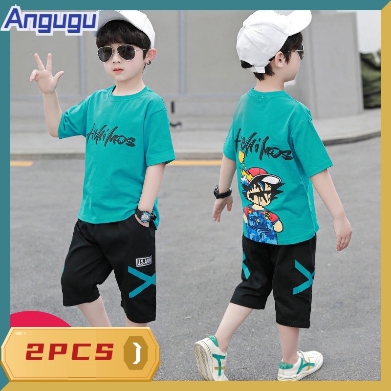Set Đồ Thể Thao 2 Món Gồm Áo Tay Ngắn + Quần Thời Trang Mùa Hè Cho Bé Trai Từ 3 Đến 4-5 Đến 6 Đến 7 Đến 8-9 - 10-11 Tuổi
