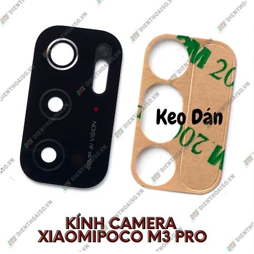 Kính camera xiaomi poco m3 pro kèm keo dán