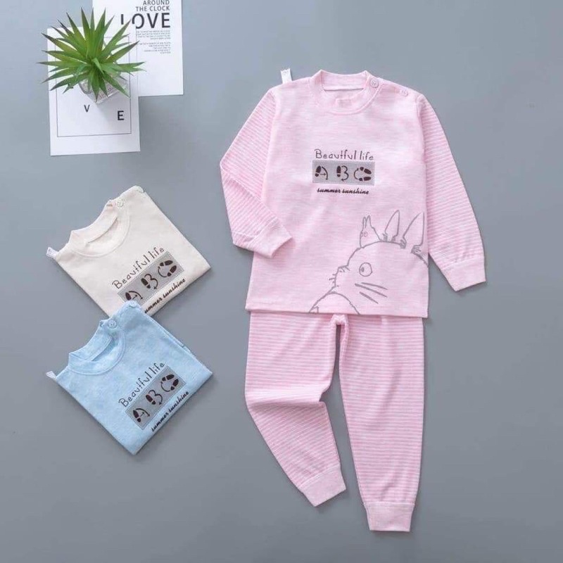 [Mã SKAMLTSM9 giảm 10% đơn 99K] Bộ nỉ cotton thái đẹp cho béBộ cotton dài tay cho bé