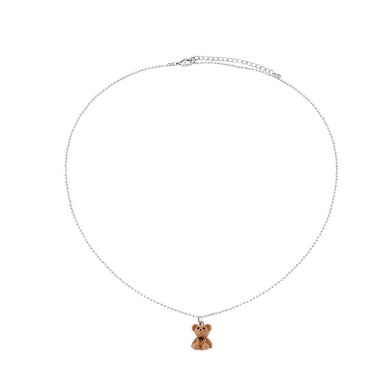 Vòng Cổ Chú Gấu Nâu Phong Cách Hàn Quốc Dễ Thương Peachy
