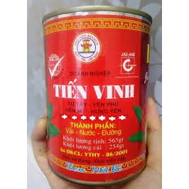 (Loại 1) Vải thiều đóng hộp Tiến Vinh / Vải thiều ngâm đường Chữ thái đỏ Kim Thành 565g | BigBuy360 - bigbuy360.vn