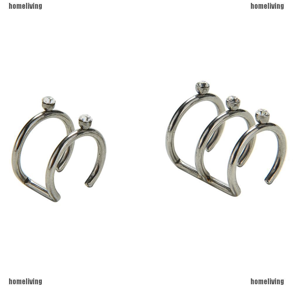 ❤❤Khuyên Kẹp Vành Tai 2 / 3 Hàng Helix Mạ Bạc