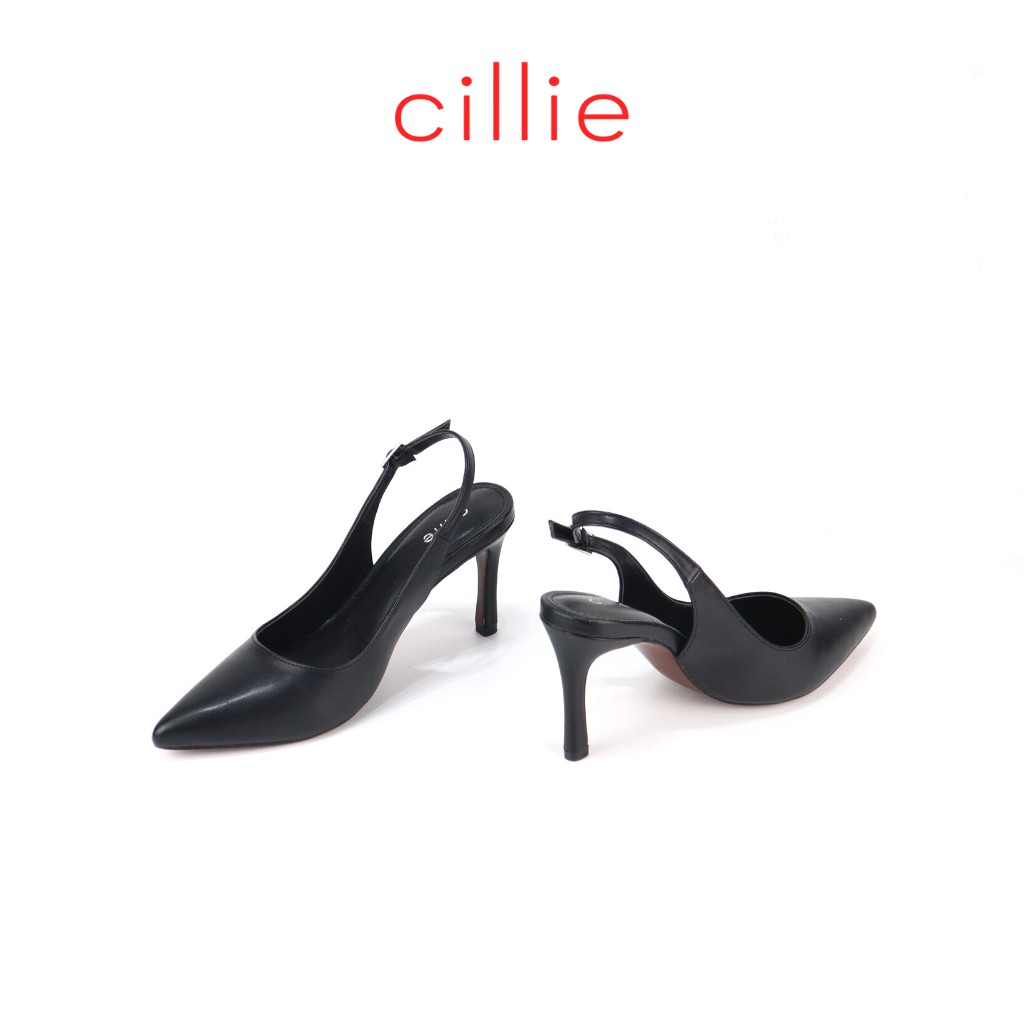 Giày cao gót nữ kiểu dáng slingback thanh lịch mũi nhọn gót thanh cao 9cm đi làm dạo phố Cillie 1234