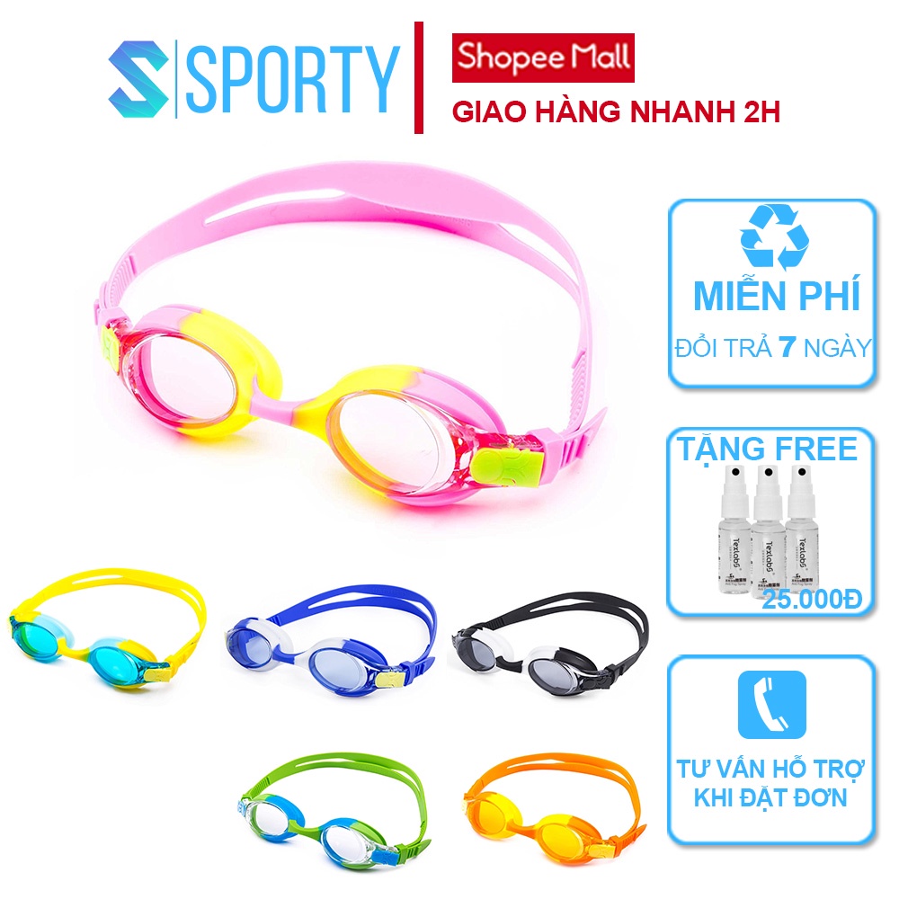 Kính bơi trẻ em, kính bơi cho bé SPORTY 1150 mắt kiếng bơi trẻ con chính hãng từ 4 tuổi cản tia UV hạn chế sương mờ