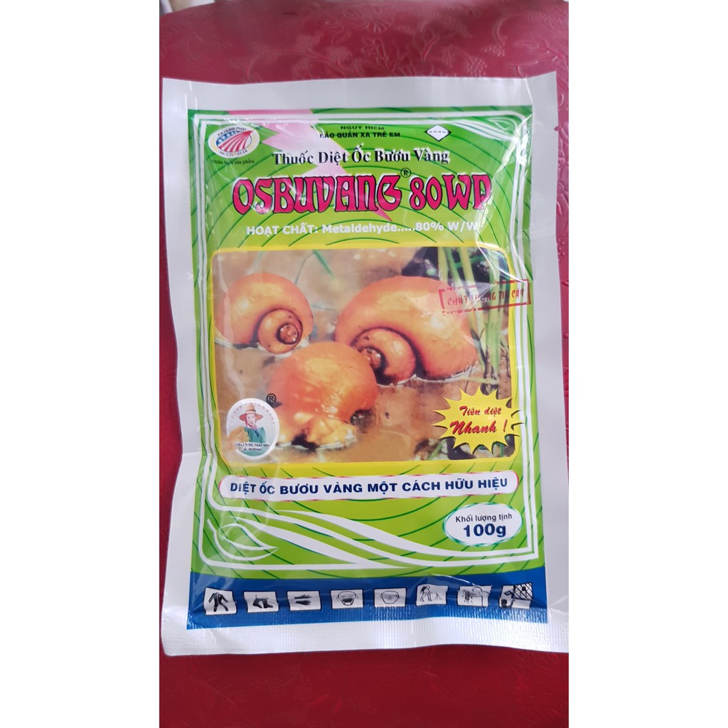 OSBUVANG 80wp gói 100g diệt ốc bươu vàng trừ ốc có hiệu lực cao