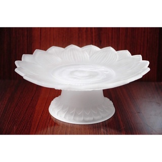  Dĩa Trái Cây Thờ Cúng Lưu Ly Trắng Cao Cấp Nhiều Cở 