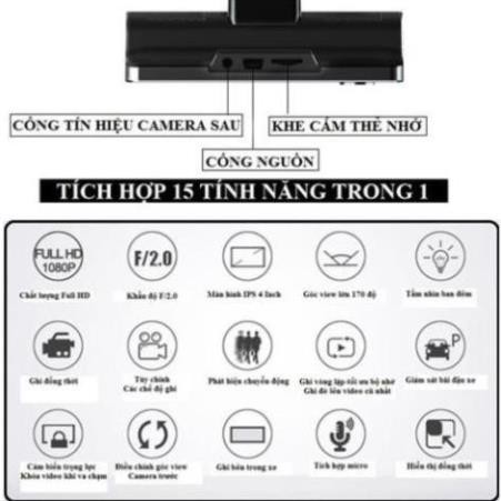 Camera hành trình ô tô 3 mắt X005 4 inch fullHD 1080p , camera sau chống nước - BM31 - BẢO HÀNH 6 THÁNG | WebRaoVat - webraovat.net.vn