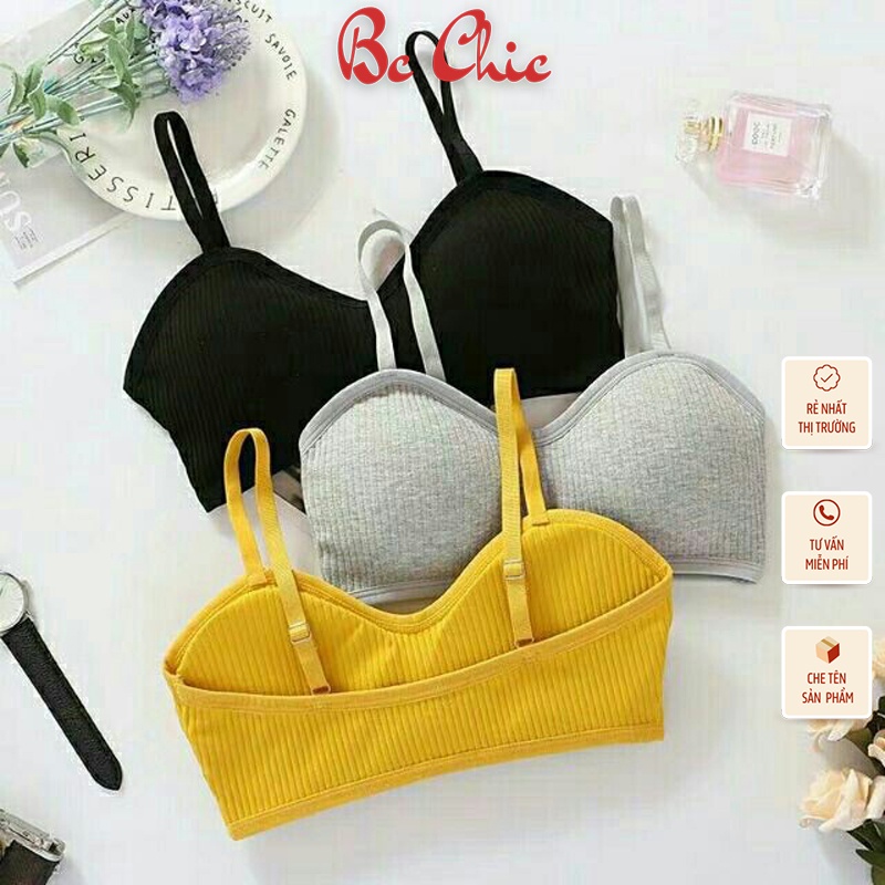 ÁO BRA COTTON DÁNG NGANG GÂN TĂM MỚI BC_CHIC LINGERIE