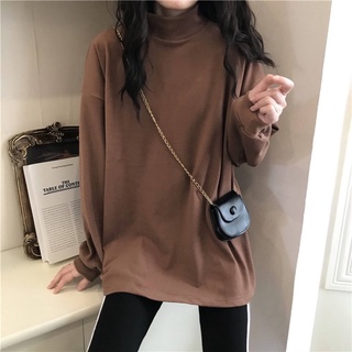 Áo sweater cổ lọ form thụng