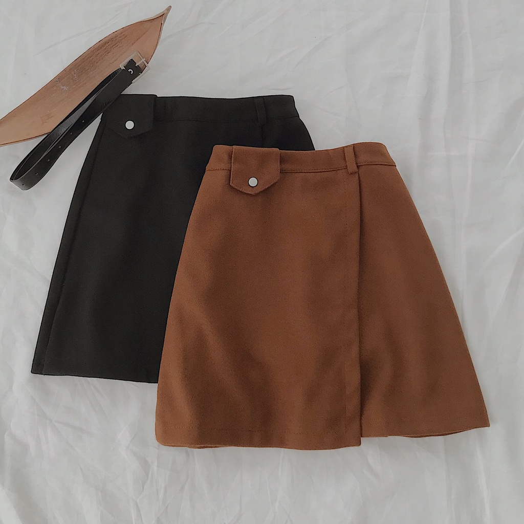 Chân Váy Chữ A Kèm Belt JEM CLOSET Vải Bông Ép Thấm Hút Mồ Hôi Style Công Sở GYG 3283