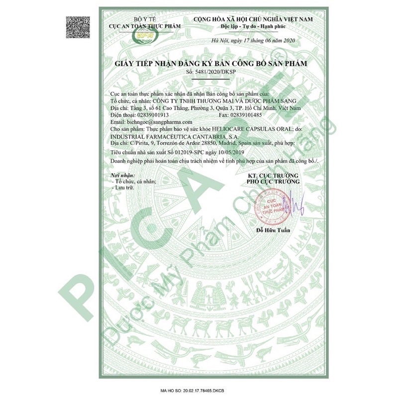 Viên uống chống nắng Heliocare Oral 60 viên