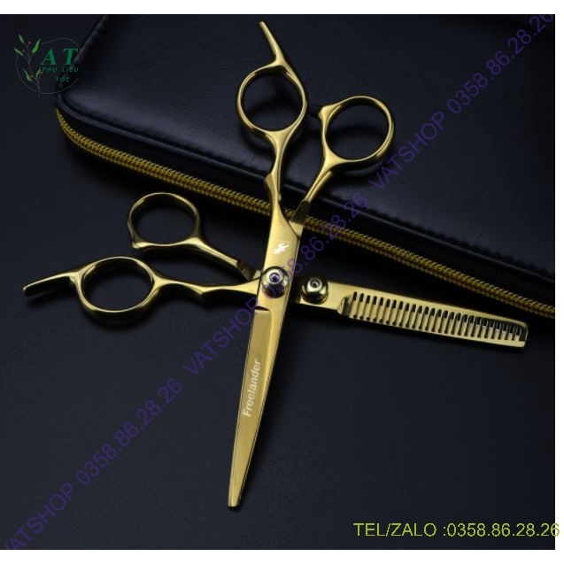 Bộ Kéo Cắt Tóc FREELANDER 6.0 VAT027 hồng vàng đen tím xanh