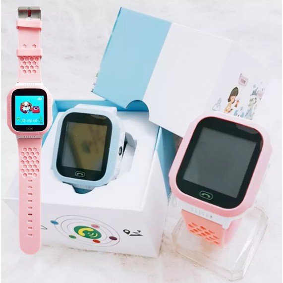Đồng hồ thông minh màu hồng định vị trẻ em – Smart Watch y7 Tracker Màu Hồng_Màu Xanh Dương Mới