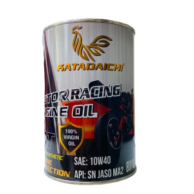 Nhớt tổng hợp Fully Synthetic KATADAICHI RACING OIL 10W40 800ml - dùng cho xe số, xe mô tô PKL, PKN, xe Exciter, Winner