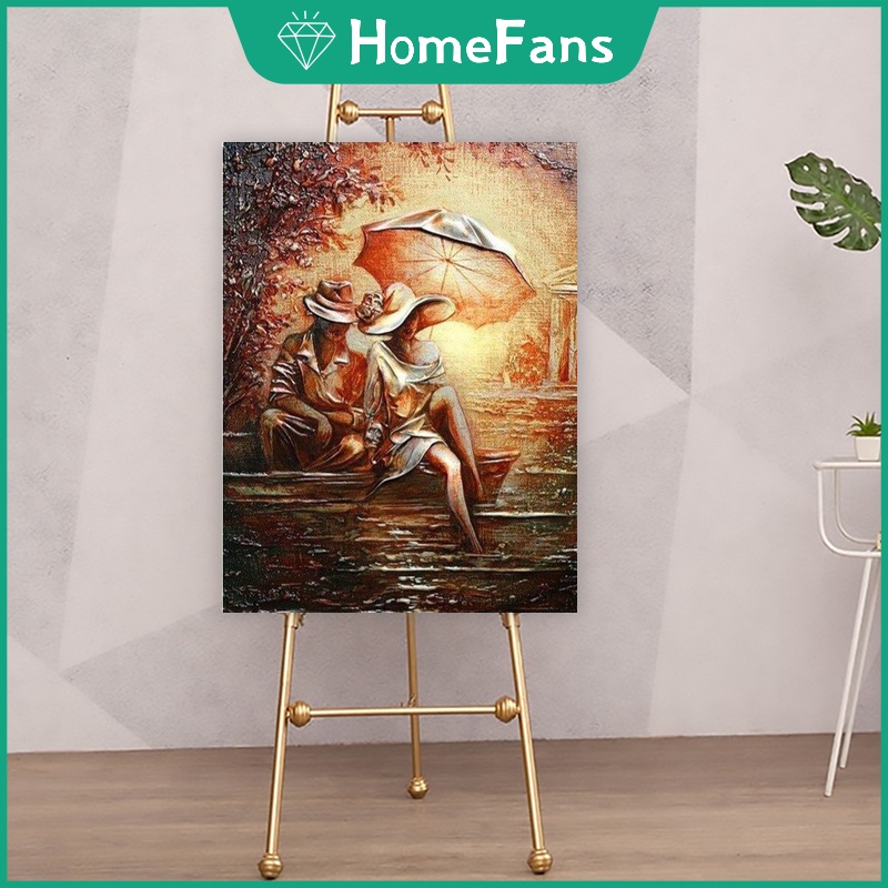 Bộ Tranh Đính Đá 5D Tự Làm 30x40cm / 40x50cm Hình Cặp Đôi